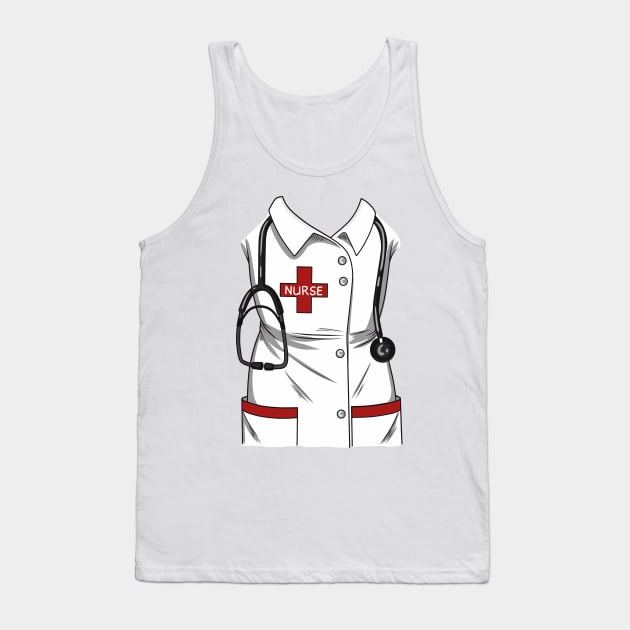 Nurse Costume - Funny RN LPN Costumes Tank Top by Shirtbubble